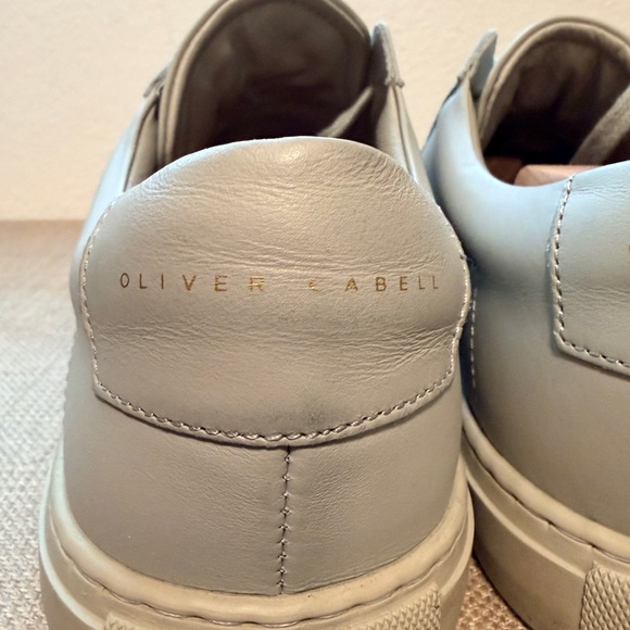 Oliver Cabell Gray Leather Sneakers - Picture 4 of 5